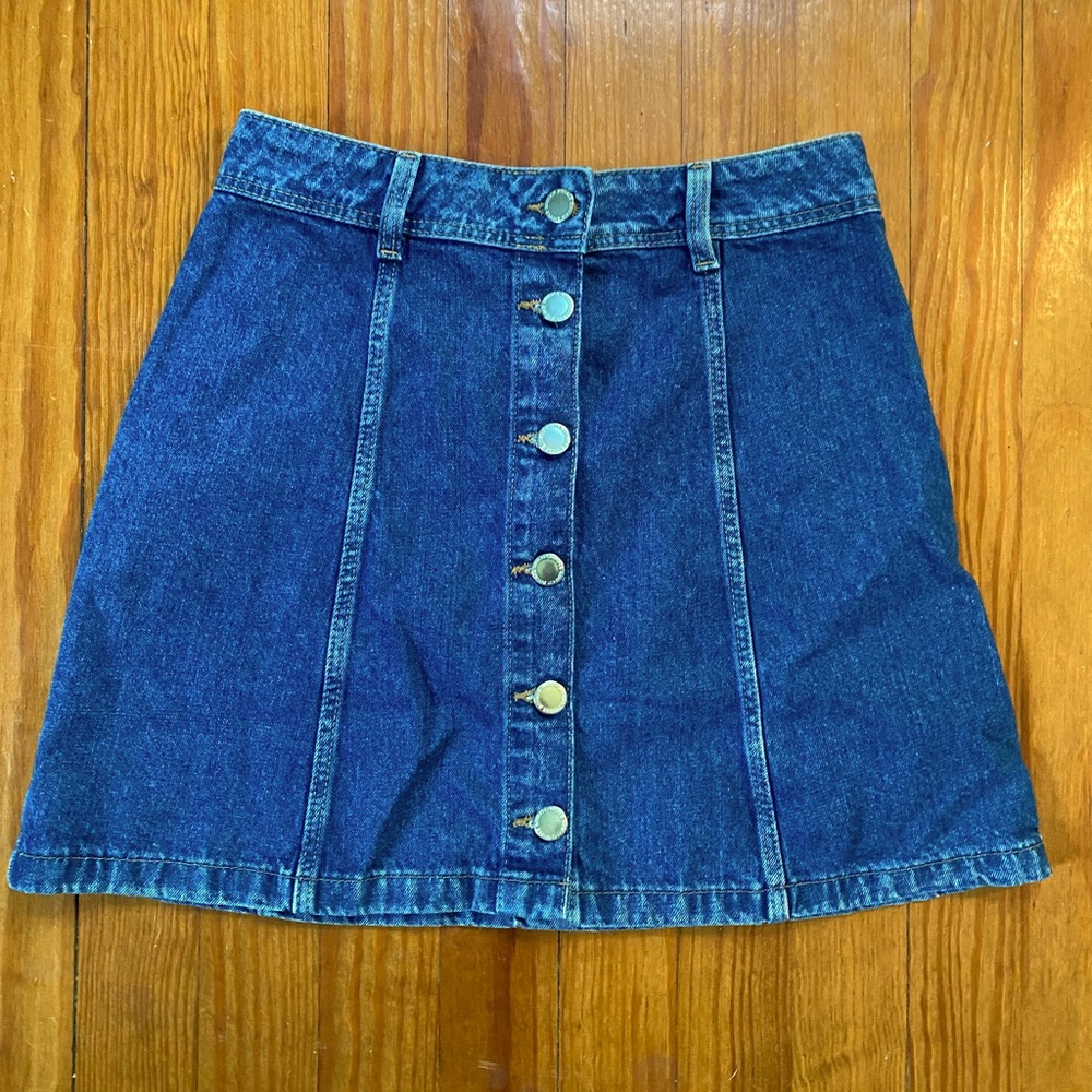 Jean button up skirt